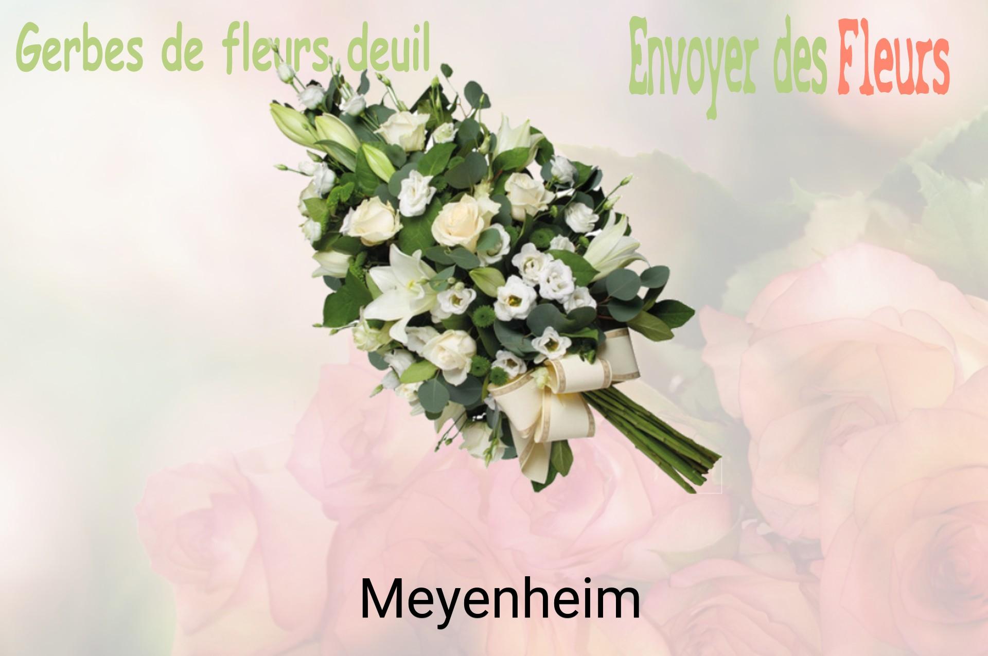 Gerbe de fleurs de deuil livrée à Meyenheim